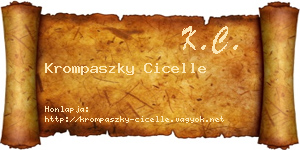 Krompaszky Cicelle névjegykártya